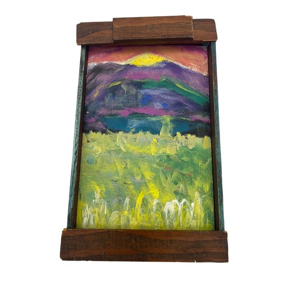Eric Legge Two-Sided Folk Art Panel 11.5" x 7" Signed Original Georgia Artist